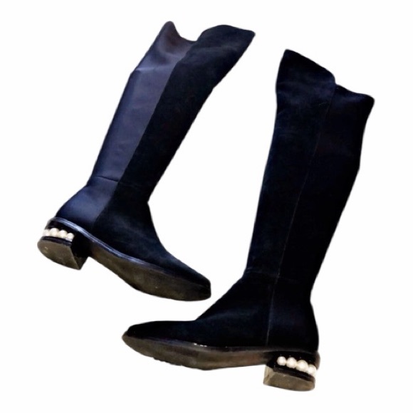 Catherine Malandrino Black Over-the-Knee Boots Women’s Size 6.5 - Picture 2 of 9